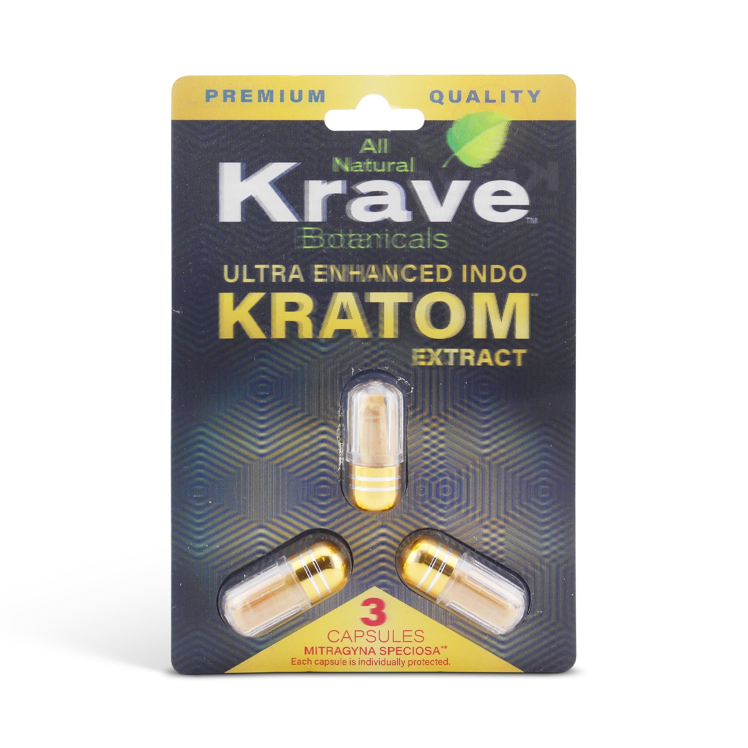 Krave Ultra Enhanced Indo Kratom Extract Capsules — view 3