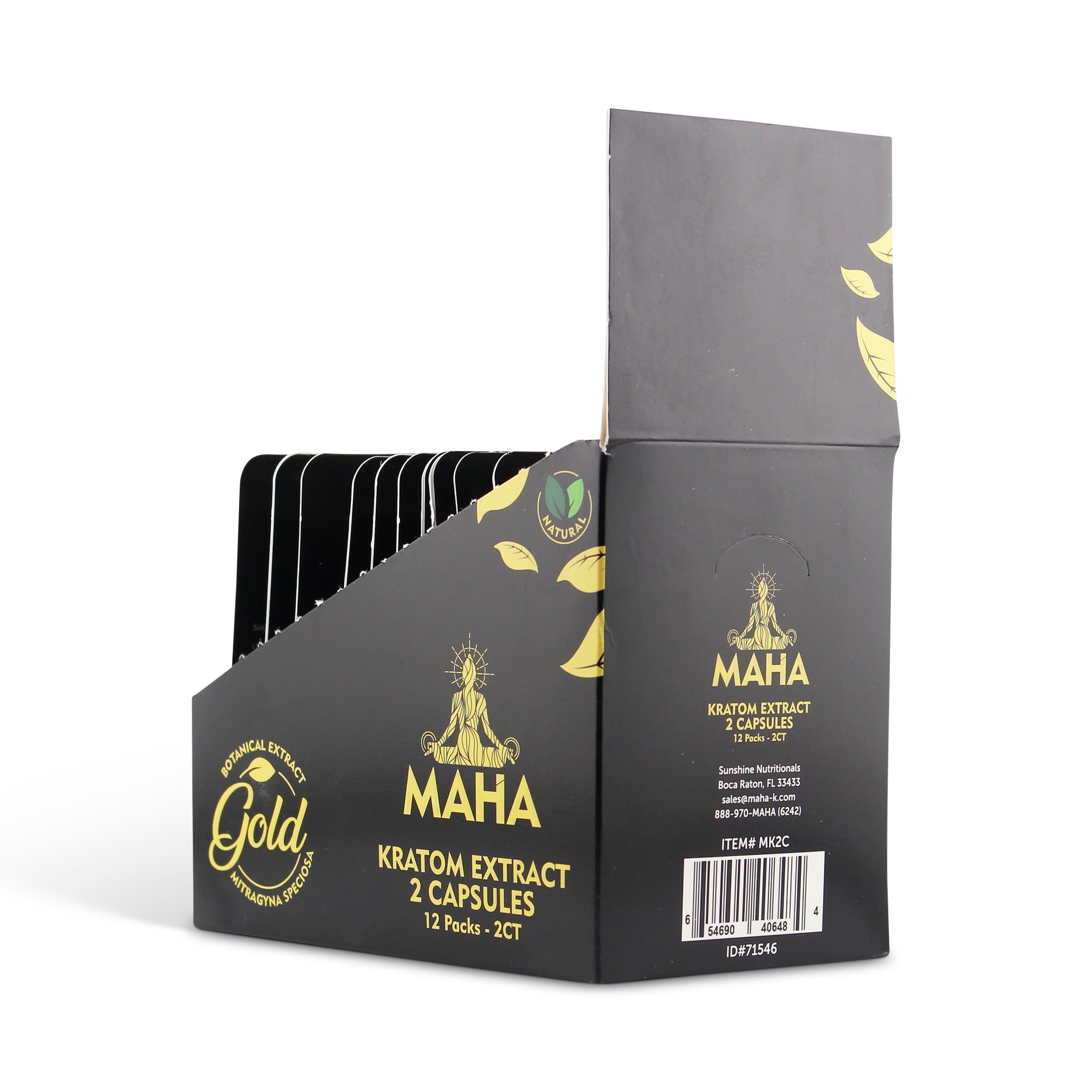 MAHA Gold Kratom Extract Capsules — view 4